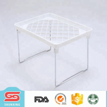 Best seller durable plastic white kitchen folding shelf for storage